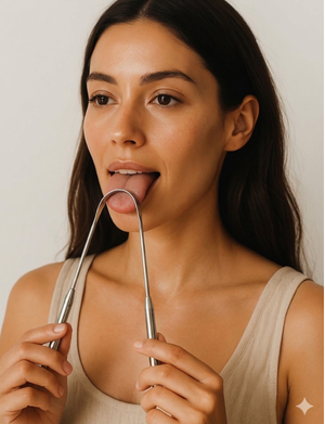 Stainless Steel Tongue Scraper (Pack of 2) - Zoral